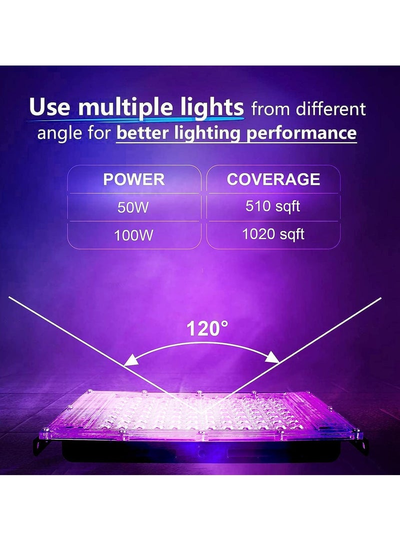 395nm Uv Black Light Led Fluorescence Detection Stage Atmosphere Light Uv Shadowless Glue Curing Lamp (50W-European Standard Plug) - Image 5